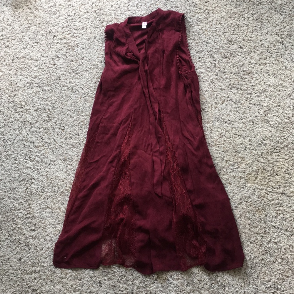Red lace dress